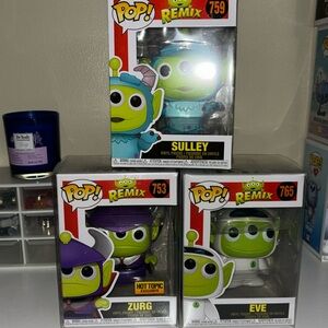 Remix Bundle of 3: Sulley, Eve, Zurg alien Funko Pops!